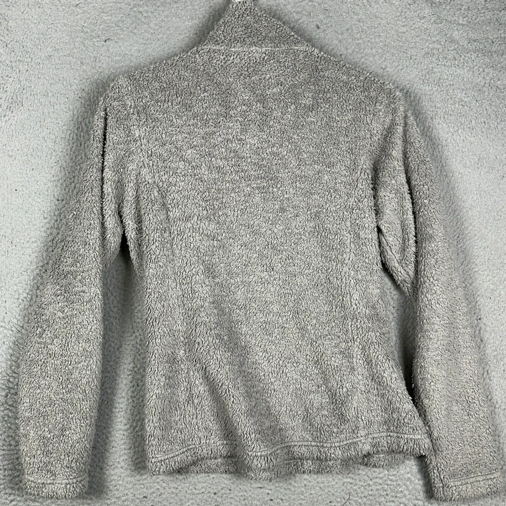 Patagonia Los Gatos Sweater Womens Small Grey Quarter Zip Fleece Pullover Logo